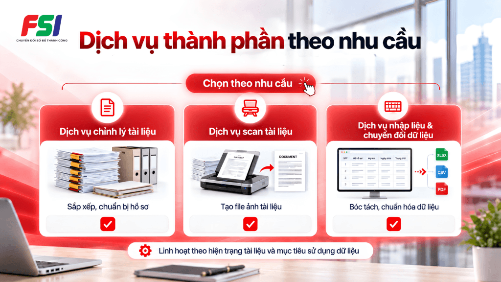 Dịch vụ số hoá theo nhu cầu FSI cung cấp