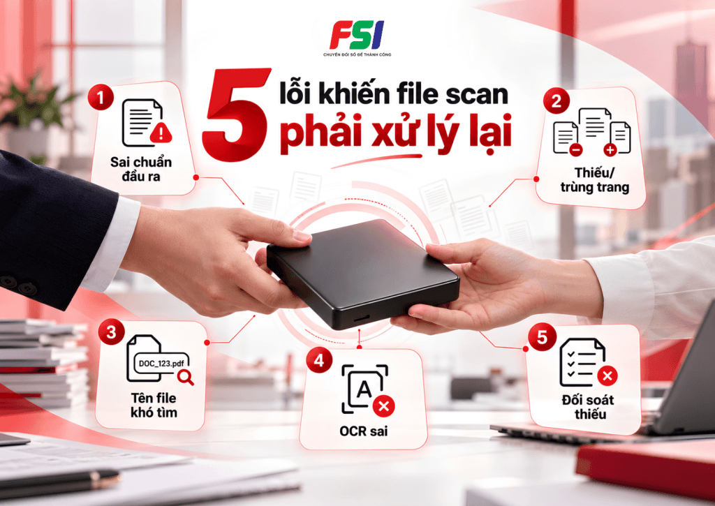 5 lỗi khiến file scan phải xử lý lại