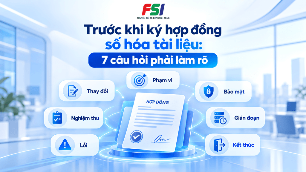 7 câu hỏi trước khi chọn dịch vụ số hoá tài liệu