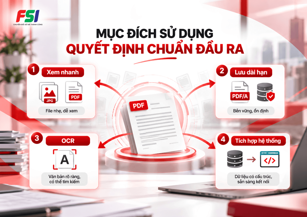 Mục đích sử dụng quyết định chuẩn đầu ra
