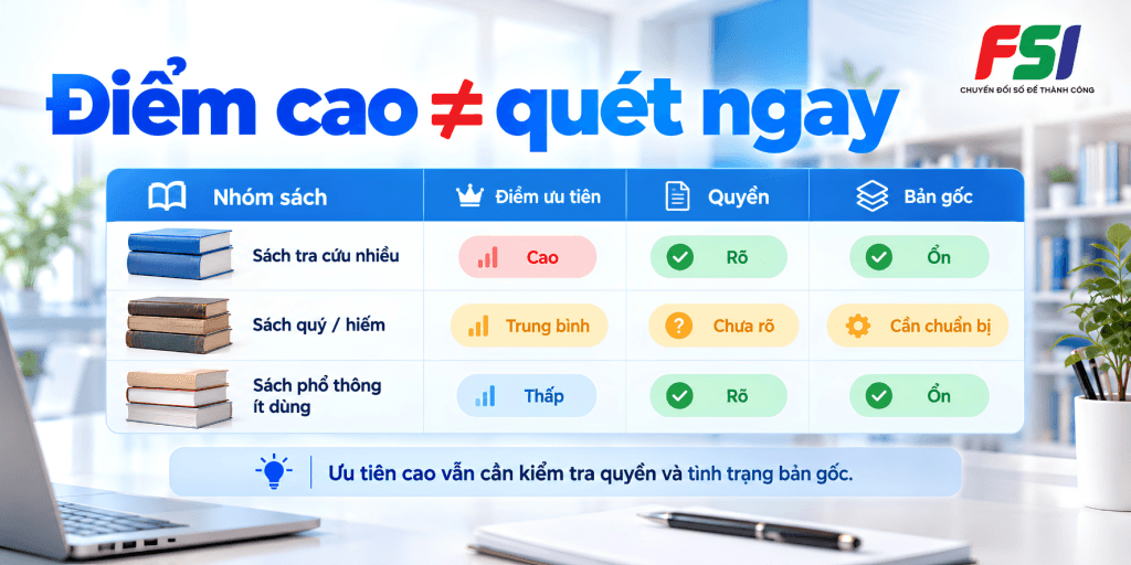 Điểm cao khác với quét ngay